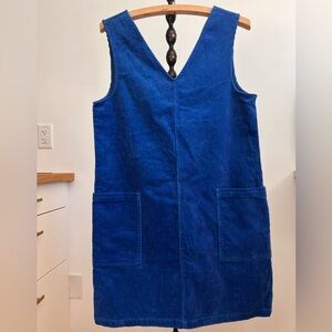 Twik Vibrant Blue 100% Cotton Corduroy Apron Dress